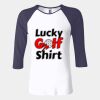 Ladies' Baby Rib Three-QuarterSleeve Contrast Raglan T-Shirt Thumbnail