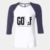 Ladies' Baby Rib Three-QuarterSleeve Contrast Raglan T-Shirt Thumbnail