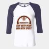 Ladies' Baby Rib Three-QuarterSleeve Contrast Raglan T-Shirt Thumbnail