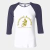Ladies' Baby Rib Three-QuarterSleeve Contrast Raglan T-Shirt Thumbnail