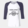 Ladies' Baby Rib Three-QuarterSleeve Contrast Raglan T-Shirt Thumbnail