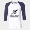 Ladies' Baby Rib Three-QuarterSleeve Contrast Raglan T-Shirt Thumbnail