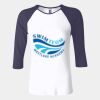 Ladies' Baby Rib Three-QuarterSleeve Contrast Raglan T-Shirt Thumbnail
