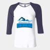 Ladies' Baby Rib Three-QuarterSleeve Contrast Raglan T-Shirt Thumbnail