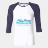 Ladies' Baby Rib Three-QuarterSleeve Contrast Raglan T-Shirt Thumbnail