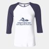 Ladies' Baby Rib Three-QuarterSleeve Contrast Raglan T-Shirt Thumbnail