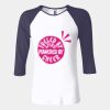 Ladies' Baby Rib Three-QuarterSleeve Contrast Raglan T-Shirt Thumbnail