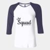 Ladies' Baby Rib Three-QuarterSleeve Contrast Raglan T-Shirt Thumbnail