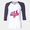 Ladies' Baby Rib Three-QuarterSleeve Contrast Raglan T-Shirt Thumbnail