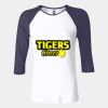 Ladies' Baby Rib Three-QuarterSleeve Contrast Raglan T-Shirt Thumbnail