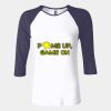 Ladies' Baby Rib Three-QuarterSleeve Contrast Raglan T-Shirt Thumbnail