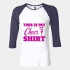 Ladies' Baby Rib Three-QuarterSleeve Contrast Raglan T-Shirt Thumbnail