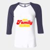 Ladies' Baby Rib Three-QuarterSleeve Contrast Raglan T-Shirt Thumbnail
