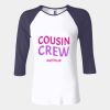 Ladies' Baby Rib Three-QuarterSleeve Contrast Raglan T-Shirt Thumbnail