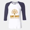 Ladies' Baby Rib Three-QuarterSleeve Contrast Raglan T-Shirt Thumbnail