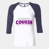 Ladies' Baby Rib Three-QuarterSleeve Contrast Raglan T-Shirt Thumbnail