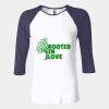 Ladies' Baby Rib Three-QuarterSleeve Contrast Raglan T-Shirt Thumbnail