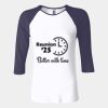 Ladies' Baby Rib Three-QuarterSleeve Contrast Raglan T-Shirt Thumbnail