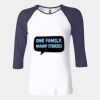 Ladies' Baby Rib Three-QuarterSleeve Contrast Raglan T-Shirt Thumbnail