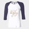 Ladies' Baby Rib Three-QuarterSleeve Contrast Raglan T-Shirt Thumbnail