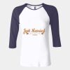 Ladies' Baby Rib Three-QuarterSleeve Contrast Raglan T-Shirt Thumbnail