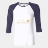 Ladies' Baby Rib Three-QuarterSleeve Contrast Raglan T-Shirt Thumbnail