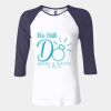 Ladies' Baby Rib Three-QuarterSleeve Contrast Raglan T-Shirt Thumbnail