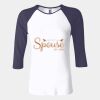 Ladies' Baby Rib Three-QuarterSleeve Contrast Raglan T-Shirt Thumbnail