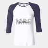 Ladies' Baby Rib Three-QuarterSleeve Contrast Raglan T-Shirt Thumbnail