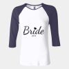 Ladies' Baby Rib Three-QuarterSleeve Contrast Raglan T-Shirt Thumbnail