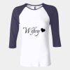 Ladies' Baby Rib Three-QuarterSleeve Contrast Raglan T-Shirt Thumbnail