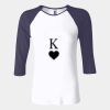 Ladies' Baby Rib Three-QuarterSleeve Contrast Raglan T-Shirt Thumbnail