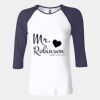 Ladies' Baby Rib Three-QuarterSleeve Contrast Raglan T-Shirt Thumbnail
