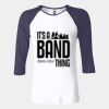 Ladies' Baby Rib Three-QuarterSleeve Contrast Raglan T-Shirt Thumbnail