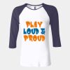 Ladies' Baby Rib Three-QuarterSleeve Contrast Raglan T-Shirt Thumbnail