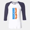 Ladies' Baby Rib Three-QuarterSleeve Contrast Raglan T-Shirt Thumbnail