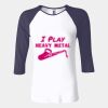 Ladies' Baby Rib Three-QuarterSleeve Contrast Raglan T-Shirt Thumbnail