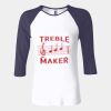 Ladies' Baby Rib Three-QuarterSleeve Contrast Raglan T-Shirt Thumbnail