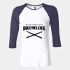 Ladies' Baby Rib Three-QuarterSleeve Contrast Raglan T-Shirt Thumbnail