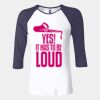 Ladies' Baby Rib Three-QuarterSleeve Contrast Raglan T-Shirt Thumbnail