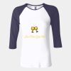 Ladies' Baby Rib Three-QuarterSleeve Contrast Raglan T-Shirt Thumbnail