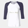 Ladies' Baby Rib Three-QuarterSleeve Contrast Raglan T-Shirt Thumbnail