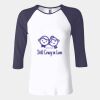 Ladies' Baby Rib Three-QuarterSleeve Contrast Raglan T-Shirt Thumbnail