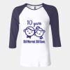 Ladies' Baby Rib Three-QuarterSleeve Contrast Raglan T-Shirt Thumbnail