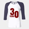 Ladies' Baby Rib Three-QuarterSleeve Contrast Raglan T-Shirt Thumbnail