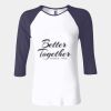 Ladies' Baby Rib Three-QuarterSleeve Contrast Raglan T-Shirt Thumbnail