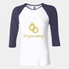 Ladies' Baby Rib Three-QuarterSleeve Contrast Raglan T-Shirt Thumbnail