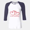 Ladies' Baby Rib Three-QuarterSleeve Contrast Raglan T-Shirt Thumbnail