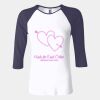 Ladies' Baby Rib Three-QuarterSleeve Contrast Raglan T-Shirt Thumbnail