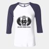 Ladies' Baby Rib Three-QuarterSleeve Contrast Raglan T-Shirt Thumbnail